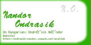 nandor ondrasik business card